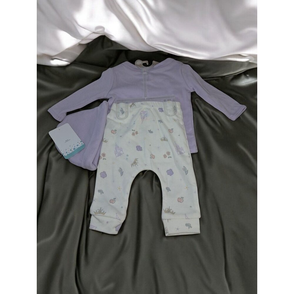 Baby Girls 0-3 and 0-6 months NWT Disney  3 Piece Outfit/ Wonder Nation 6 Pack S - Picture 3 of 9